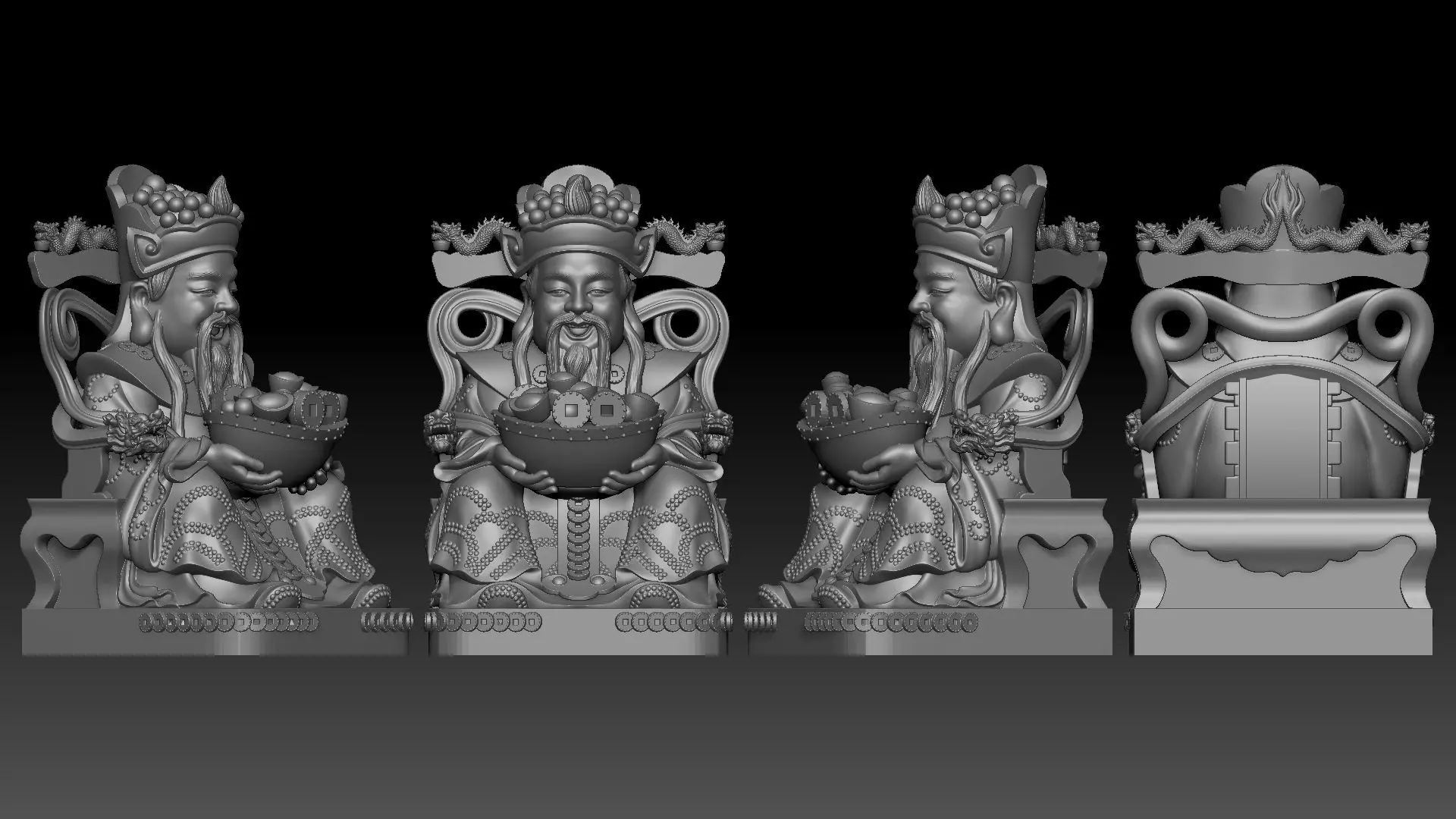god of Wealth 3D print model_4