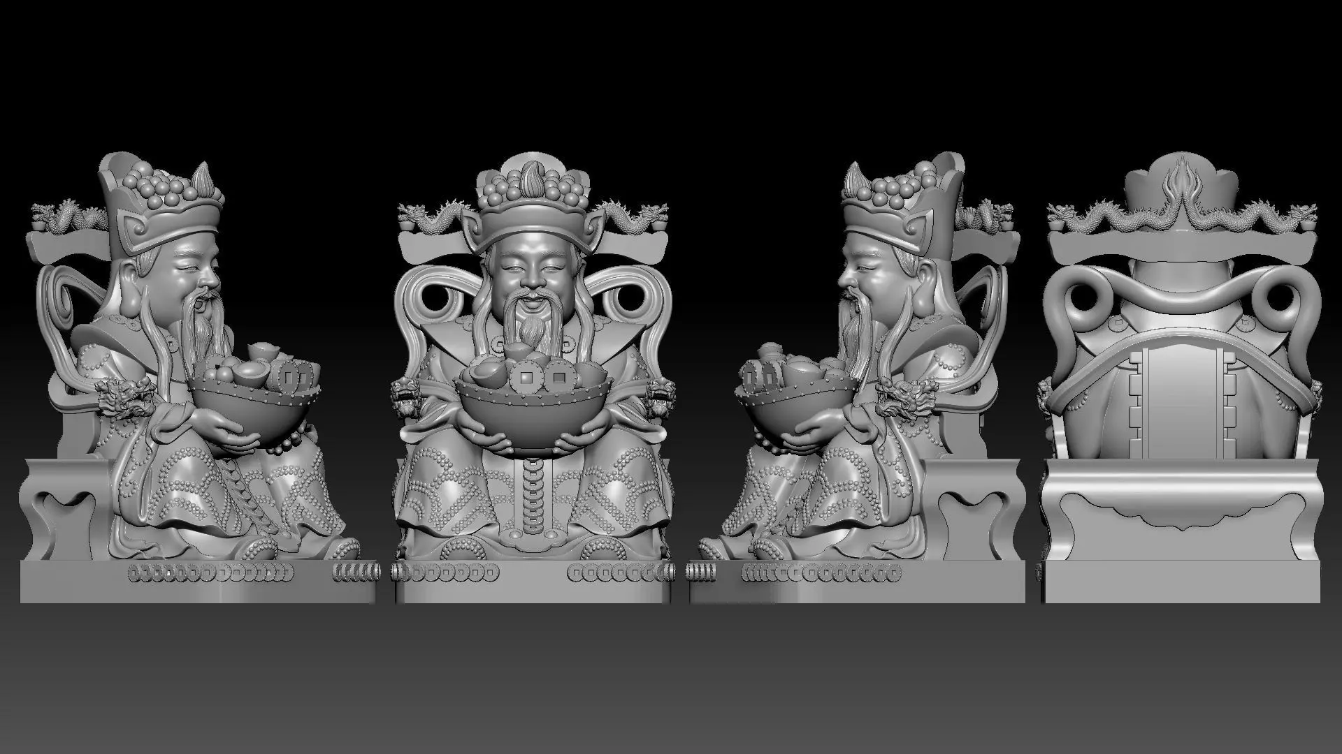 god of Wealth 3D print model_5