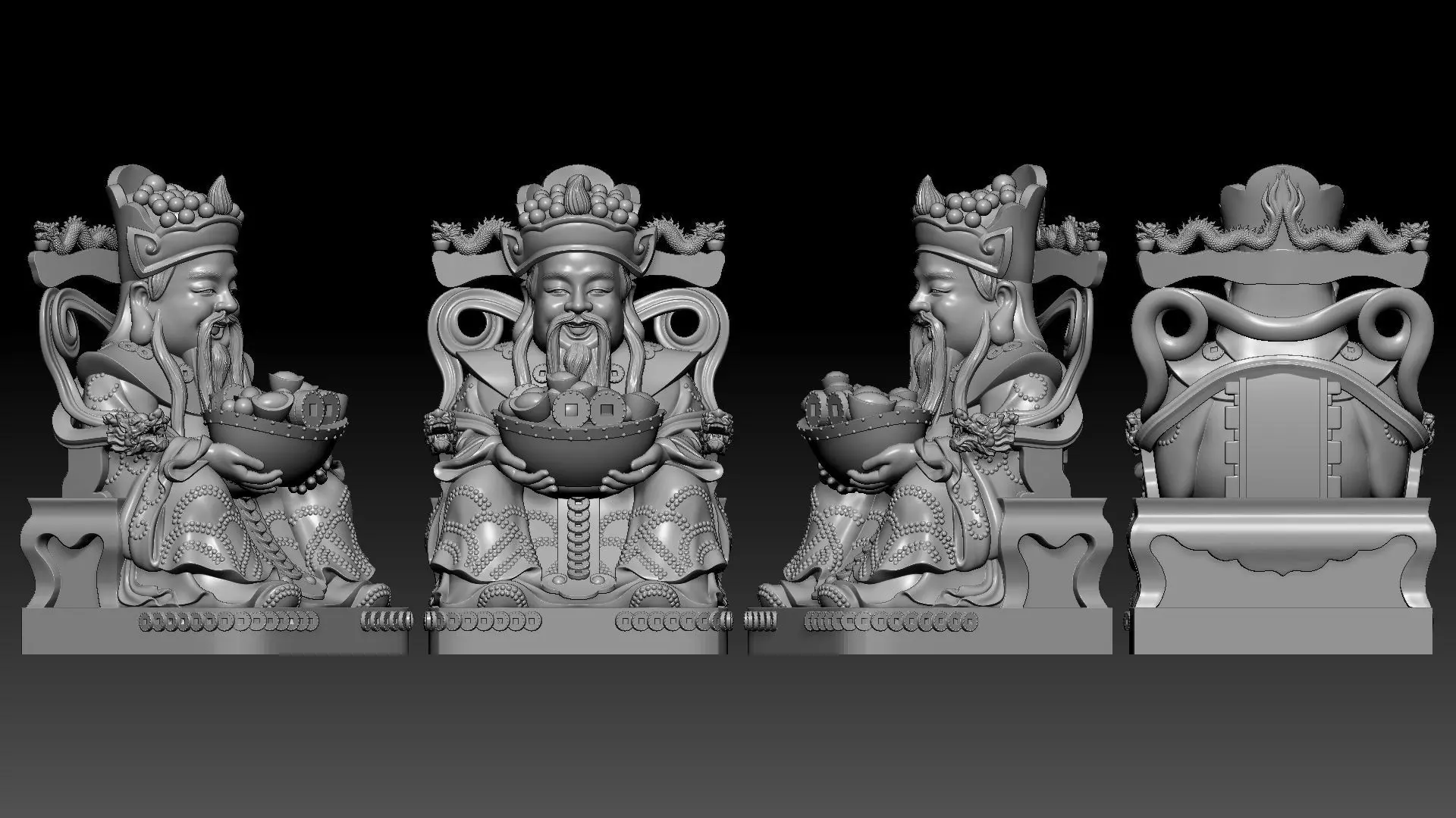 god of Wealth 3D print model_13