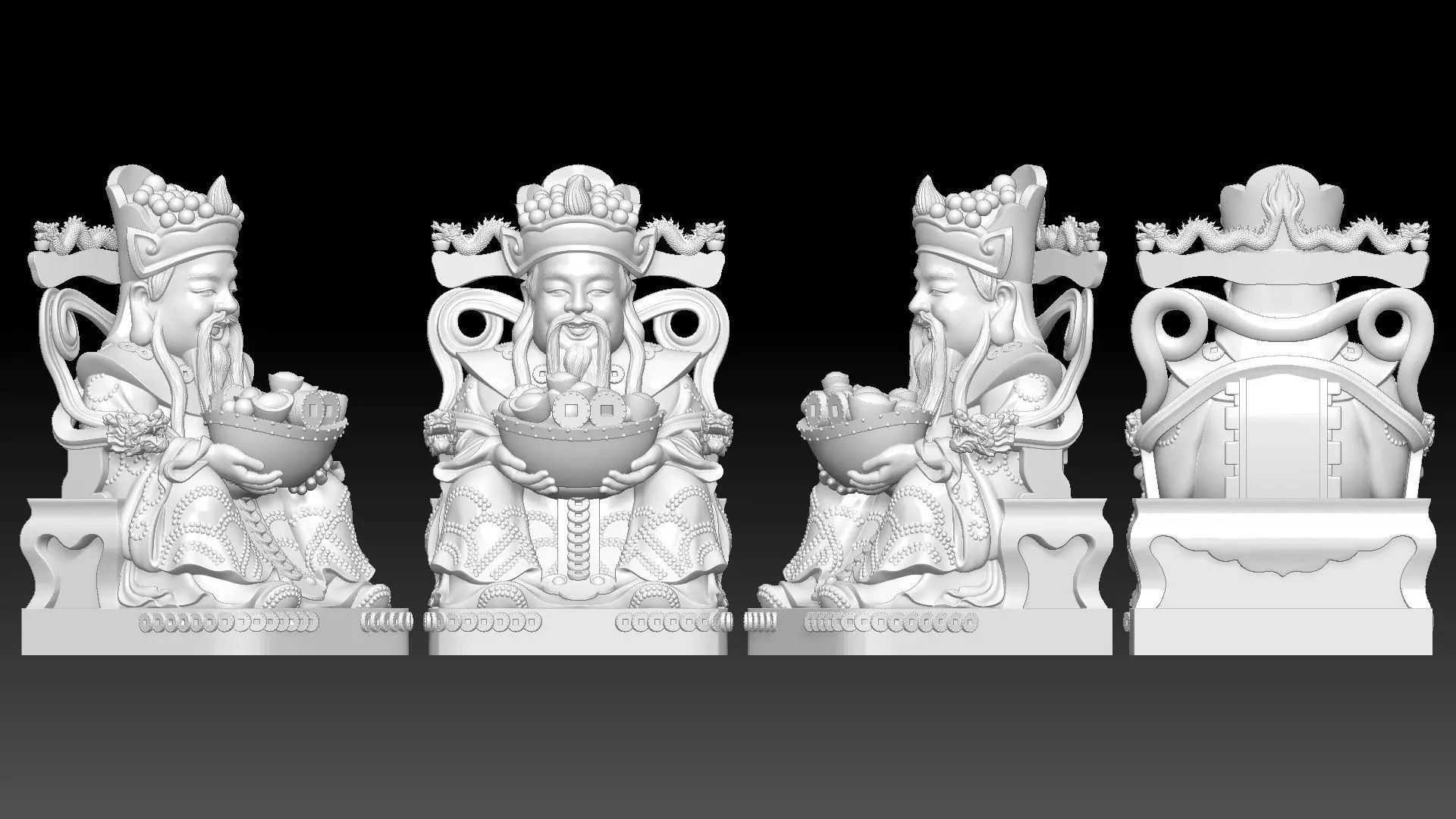 god of Wealth 3D print model_3