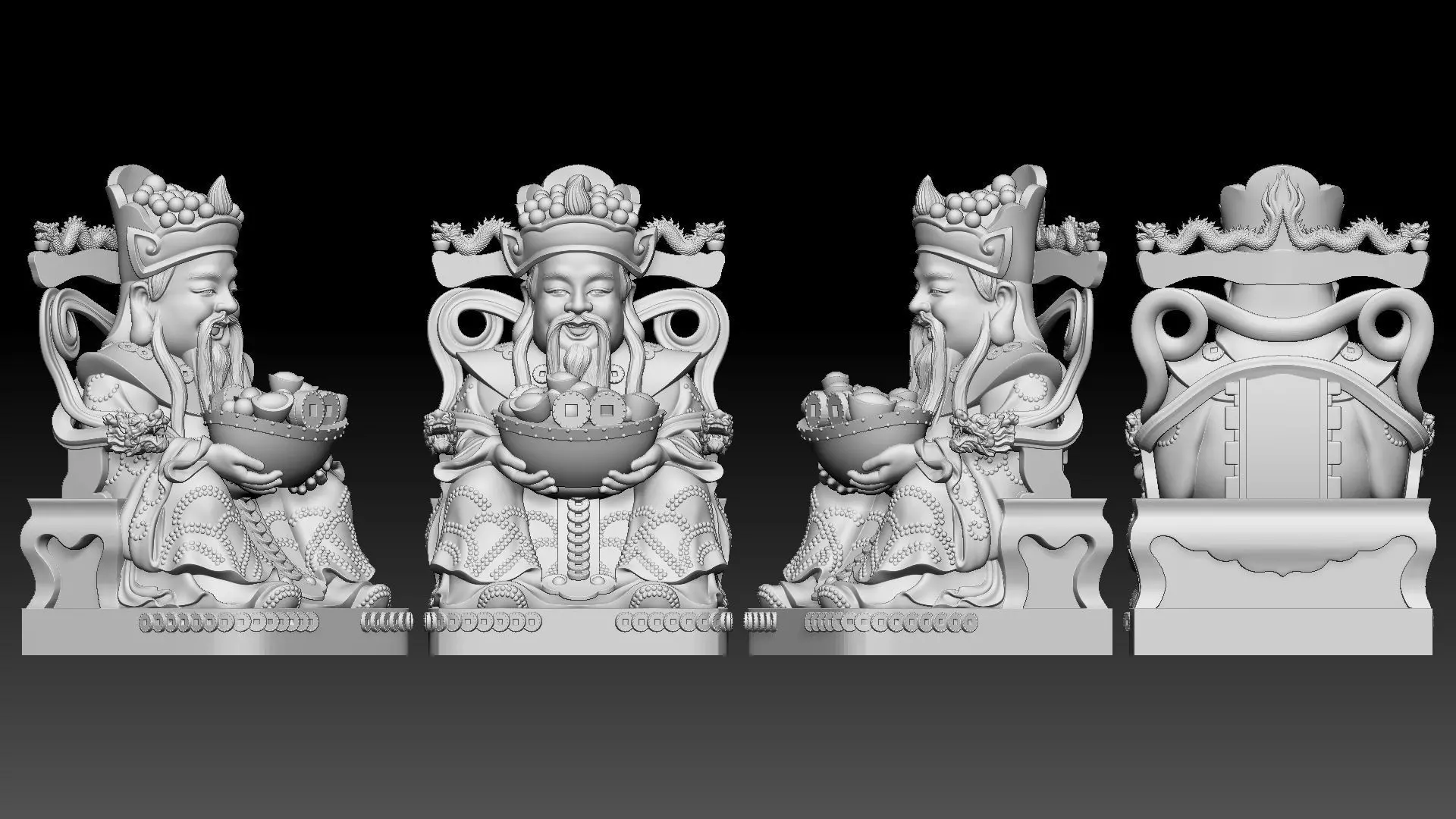 god of Wealth 3D print model_14