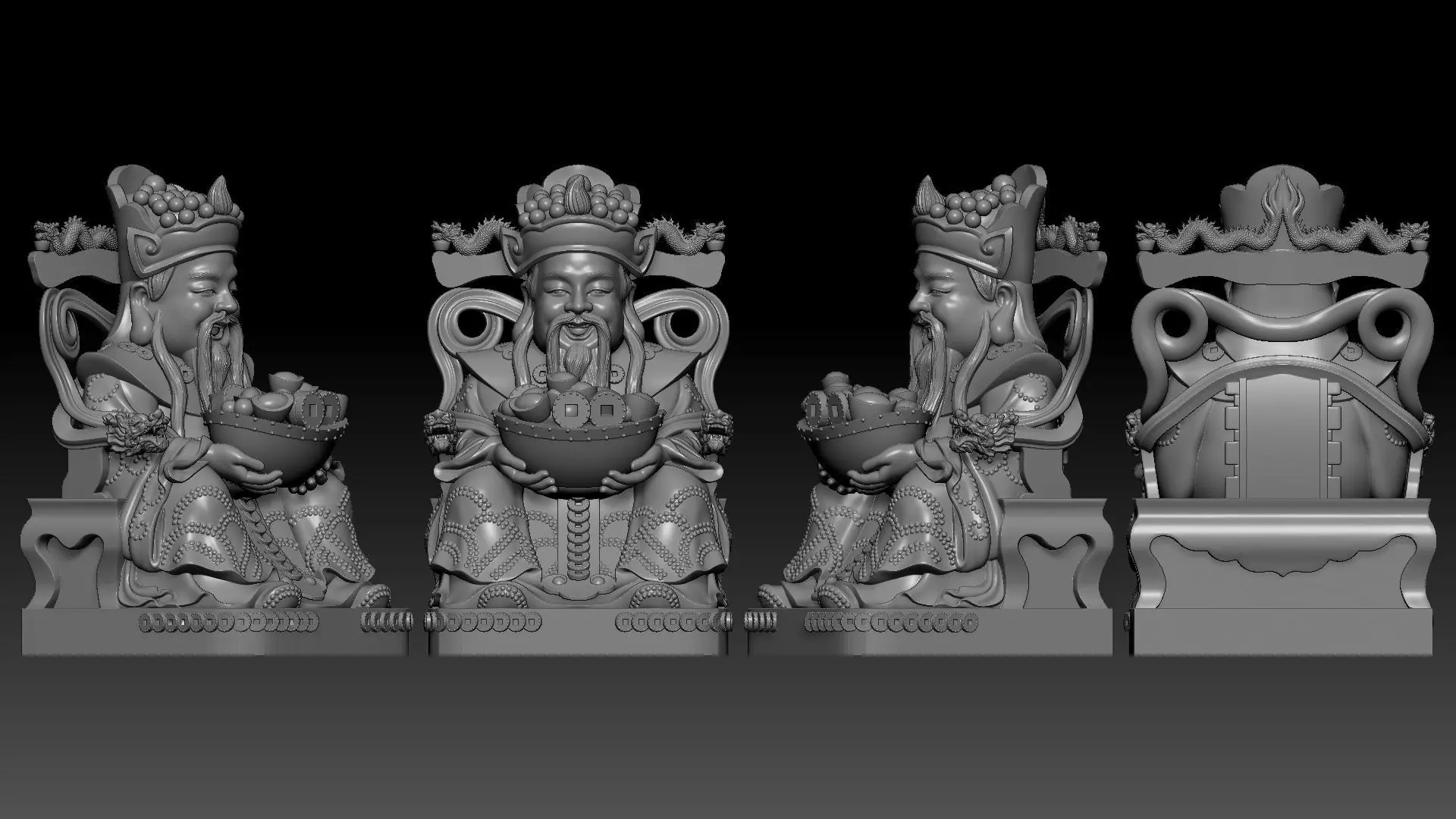 god of Wealth 3D print model_10