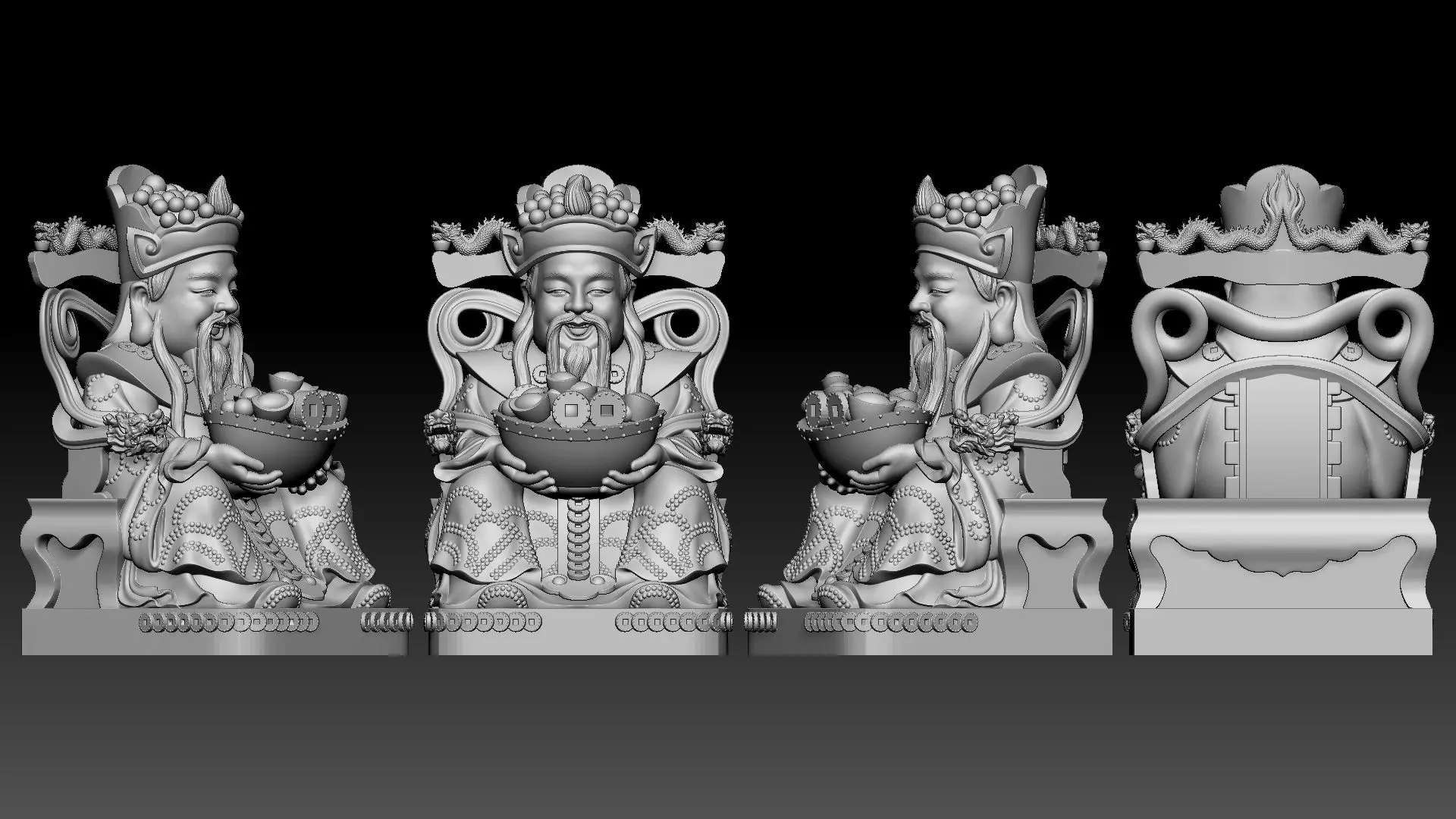 god of Wealth 3D print model_9