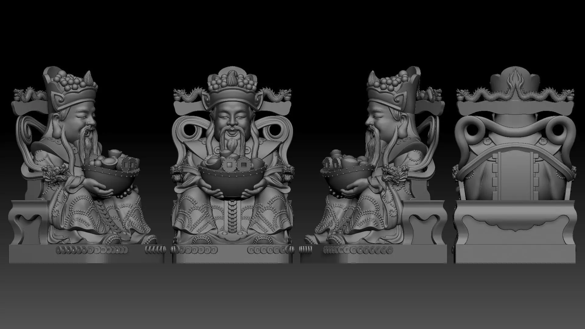 god of Wealth 3D print model_11