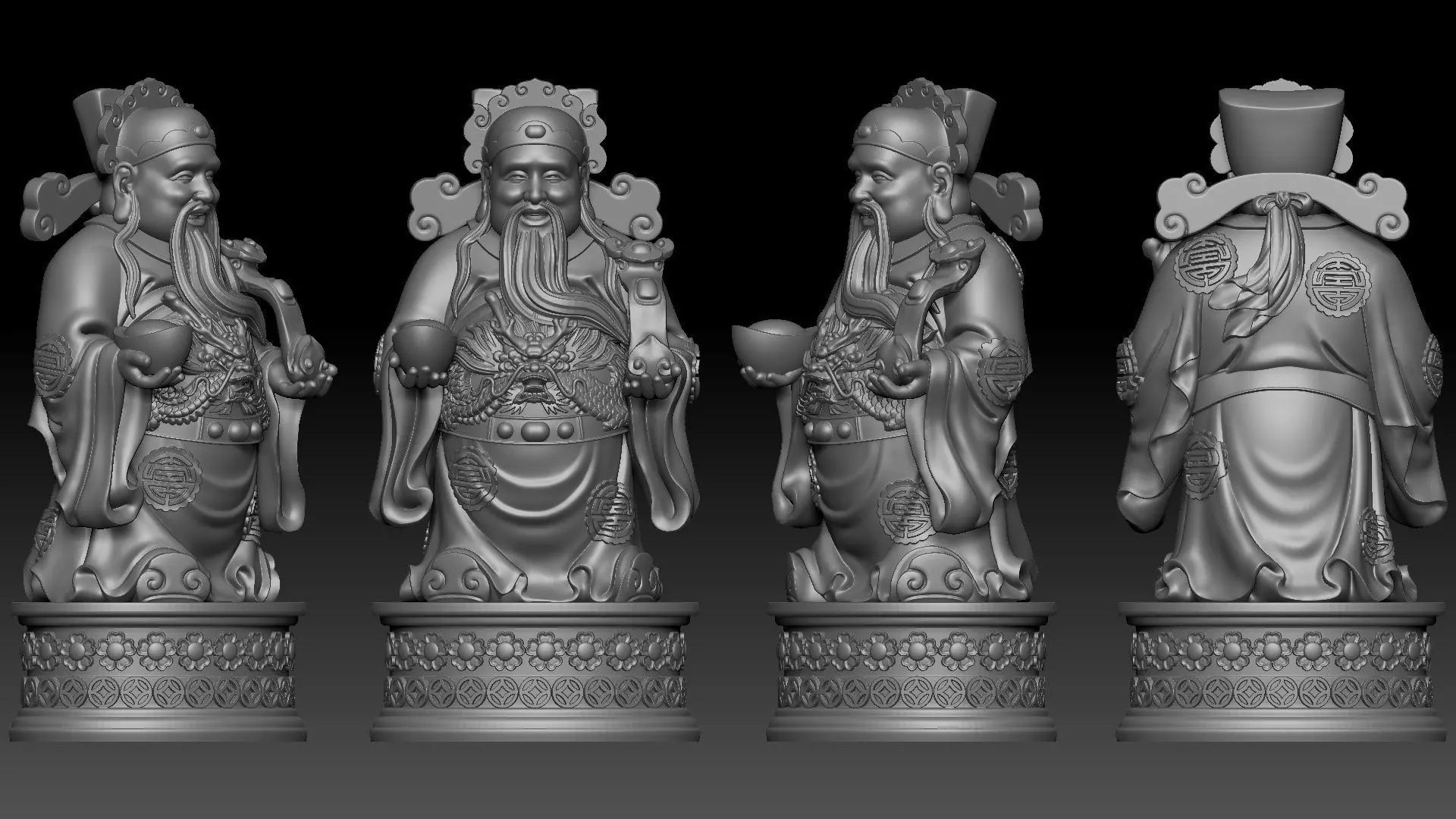 god of Wealth 3D print model_4
