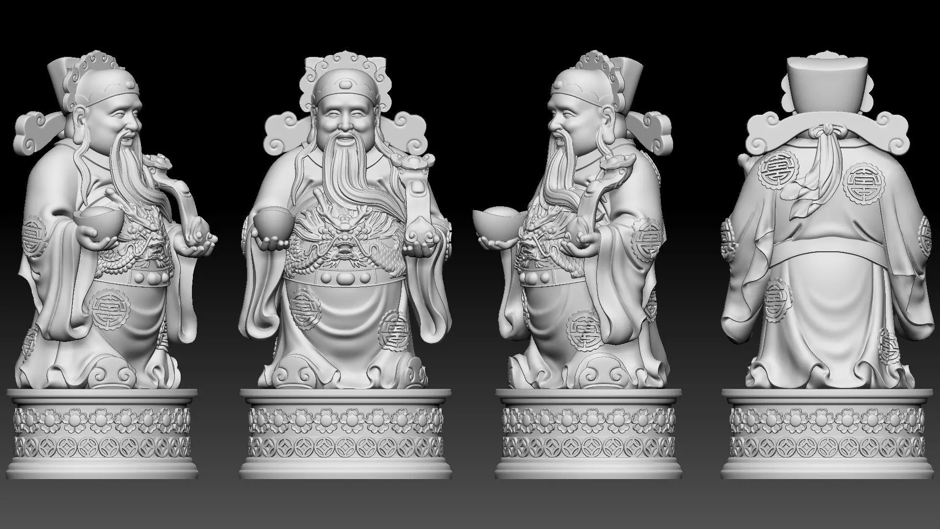 god of Wealth 3D print model_13