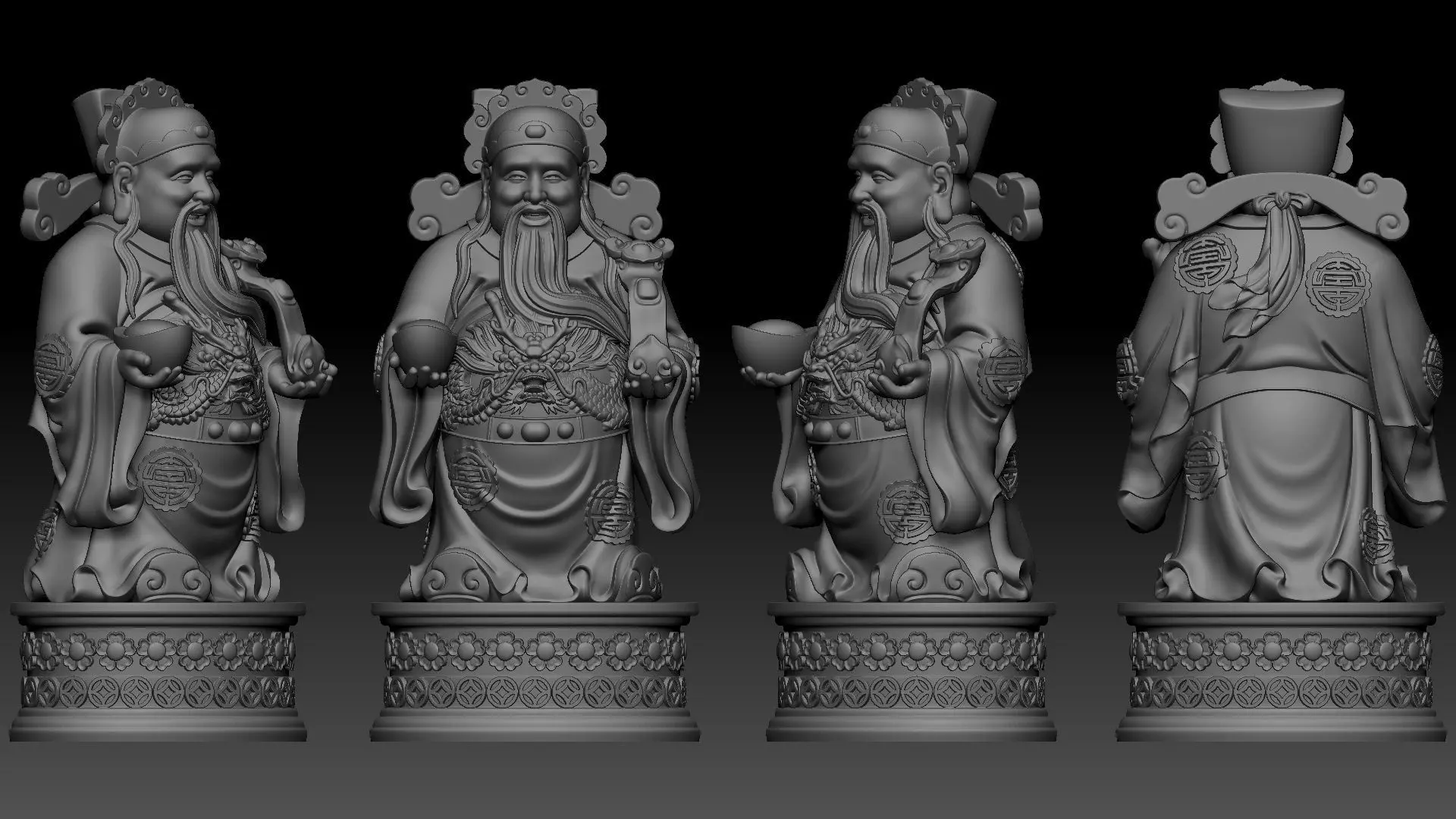 god of Wealth 3D print model_11