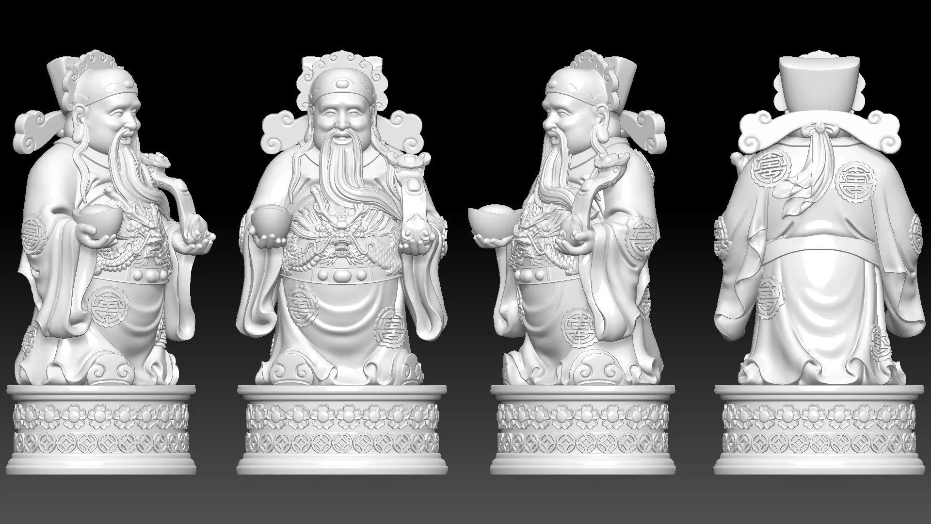 god of Wealth 3D print model_3