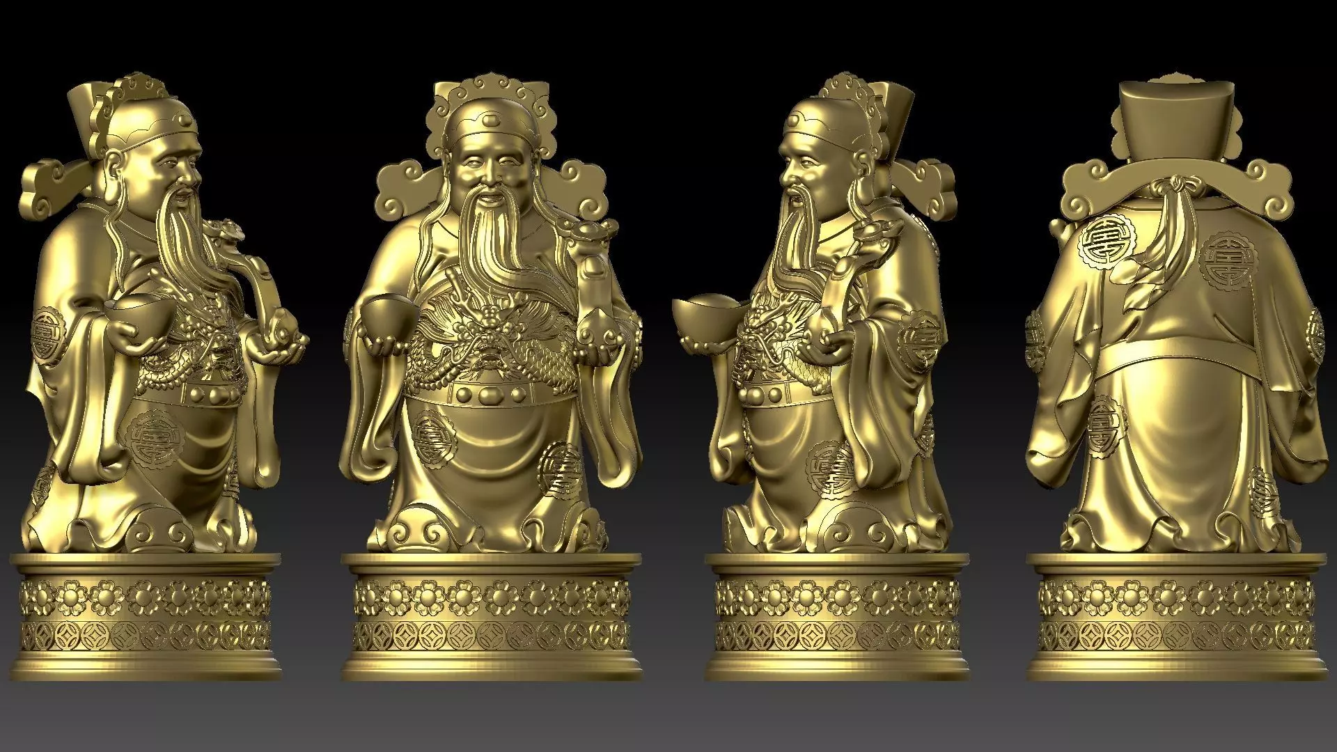 god of Wealth 3D print model_7