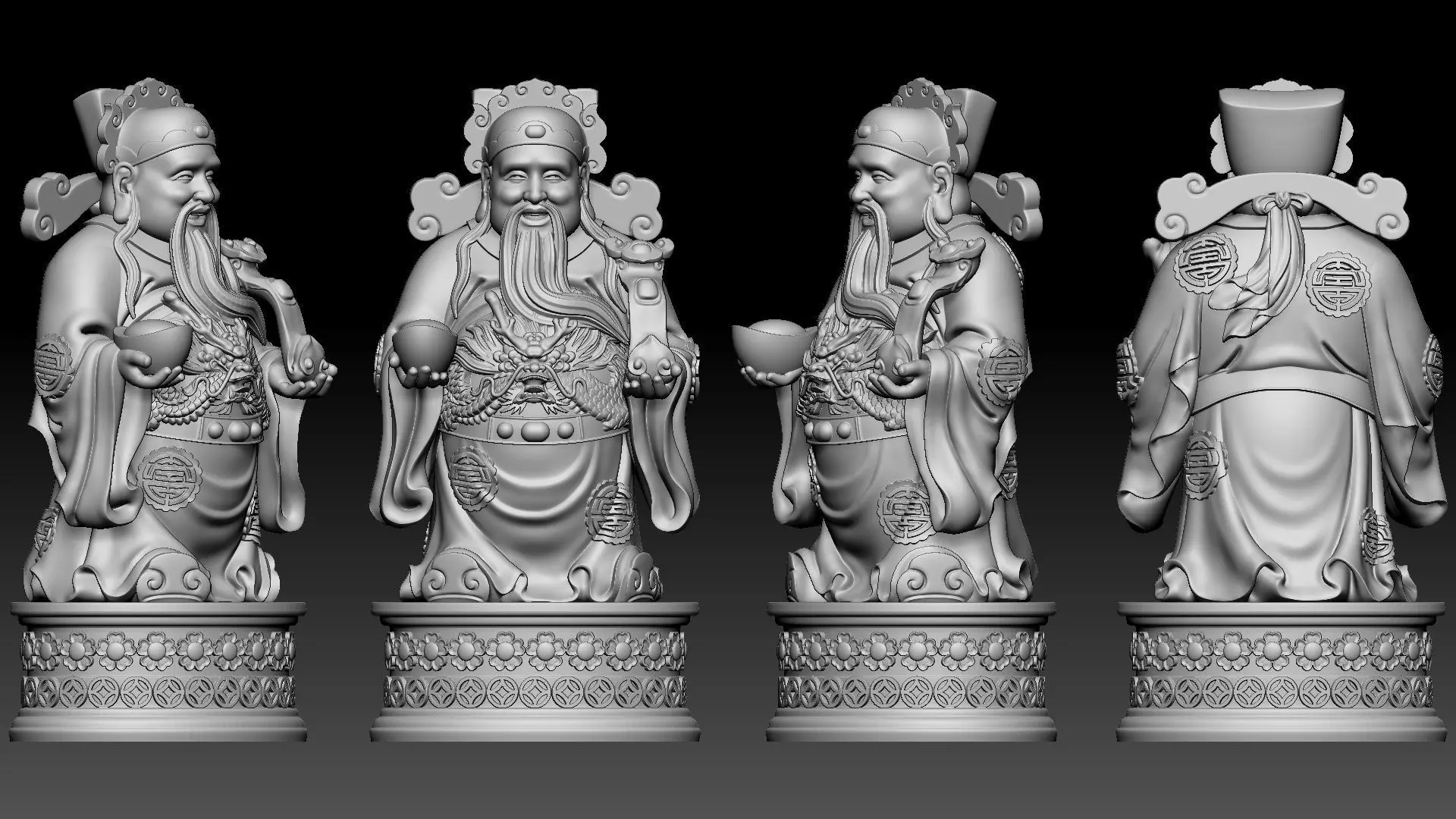 god of Wealth 3D print model_9