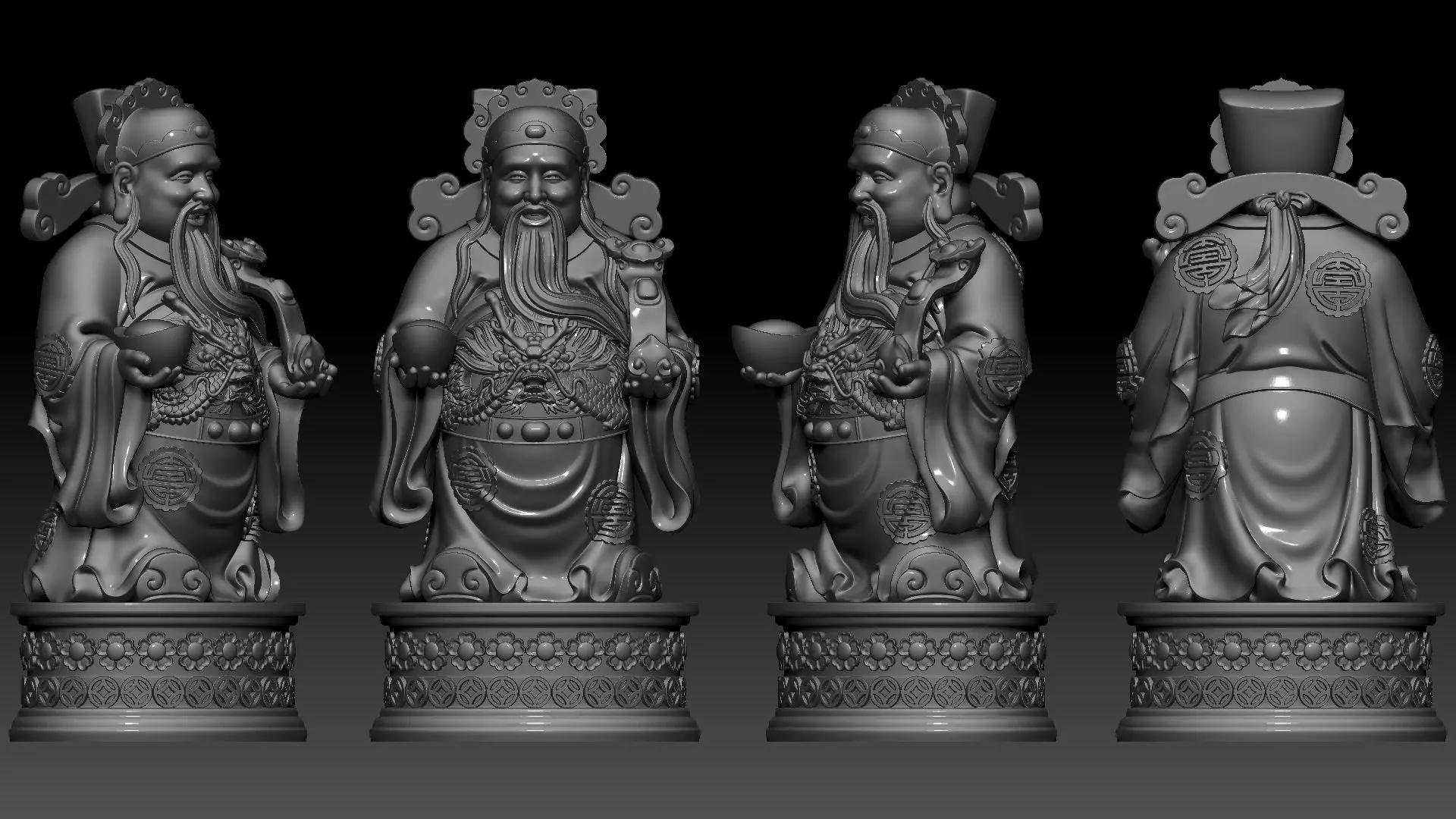 god of Wealth 3D print model_1
