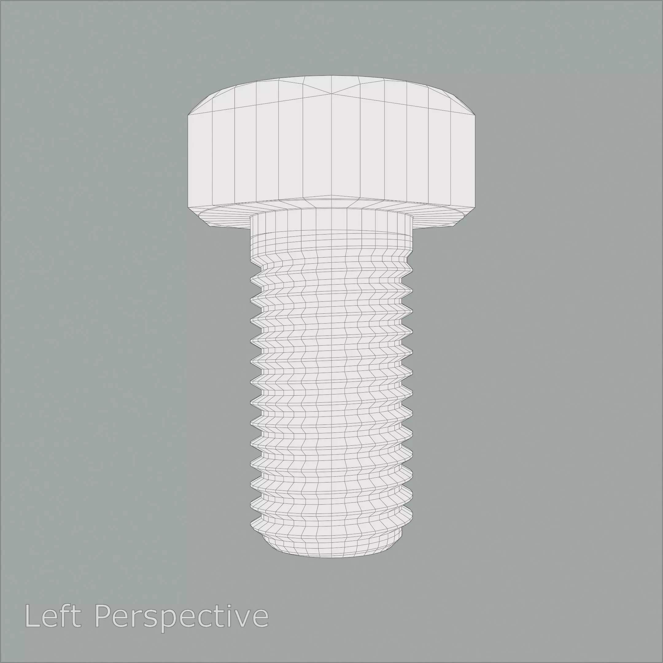 Steel Stained Hex M8 High Precision Bolt with 4K PBR Textures 3D model_12