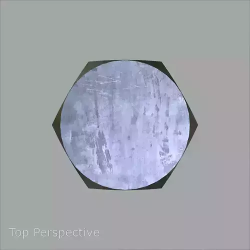 Steel Stained Hex M8 High Precision Bolt with 4K PBR Textures 3D model 6