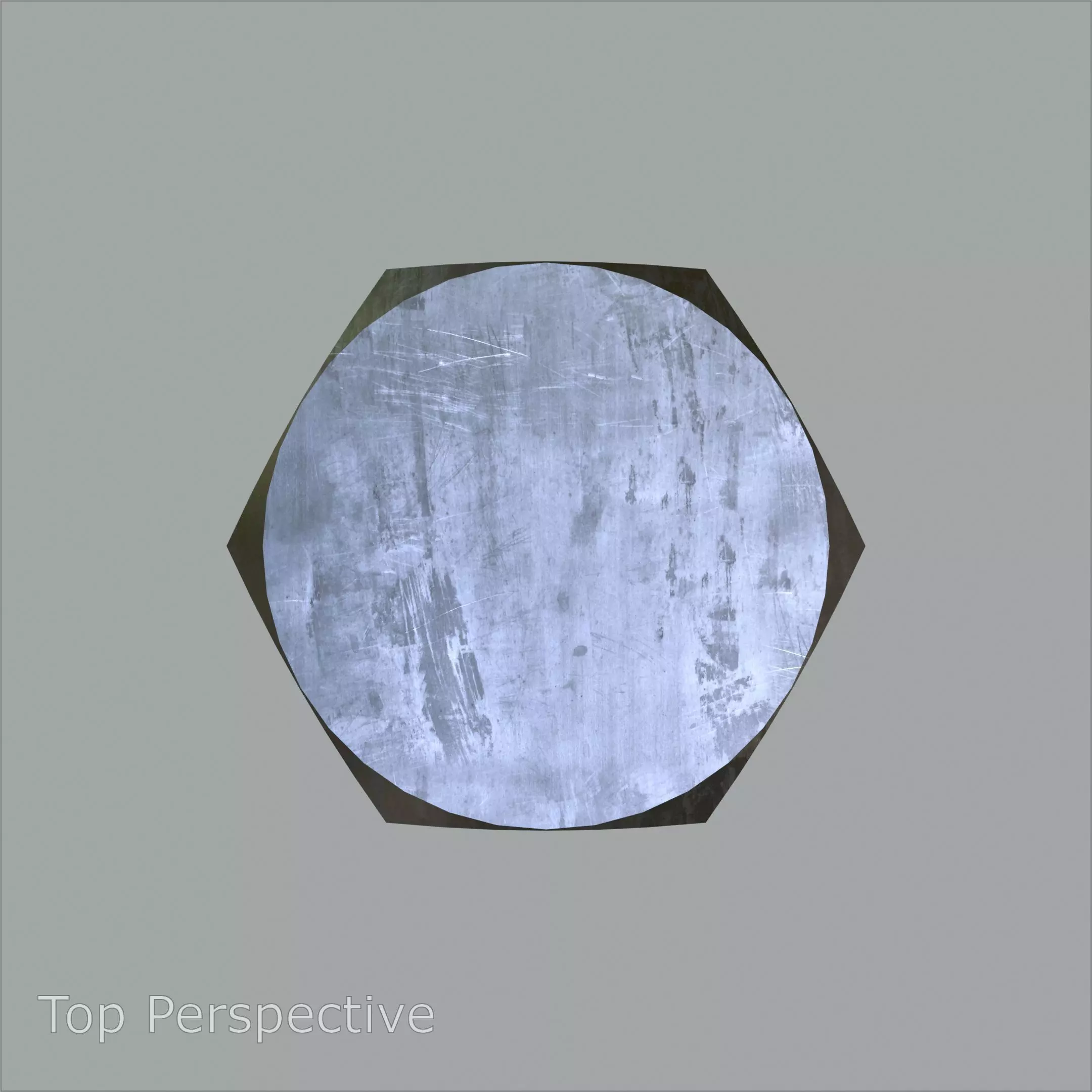 Steel Stained Hex M8 High Precision Bolt with 4K PBR Textures 3D model_5