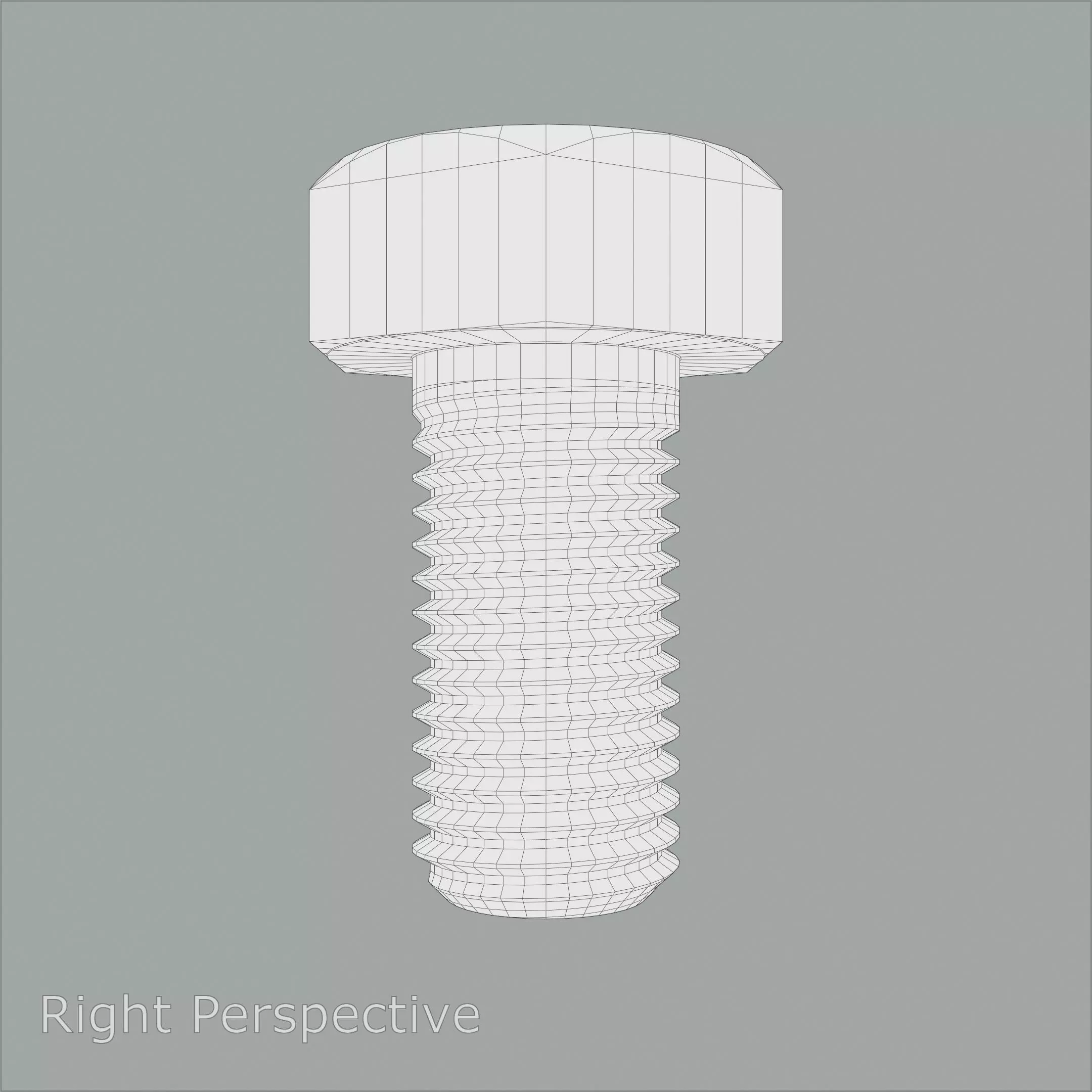 Steel Stained Hex M8 High Precision Bolt with 4K PBR Textures 3D model_7