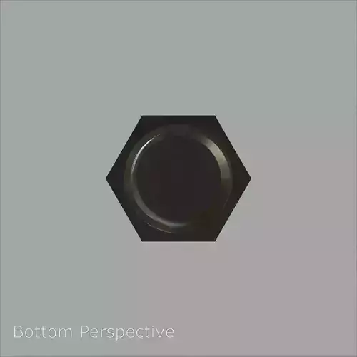 Steel Stained Hex M8 High Precision Bolt with 4K PBR Textures 3D model 5