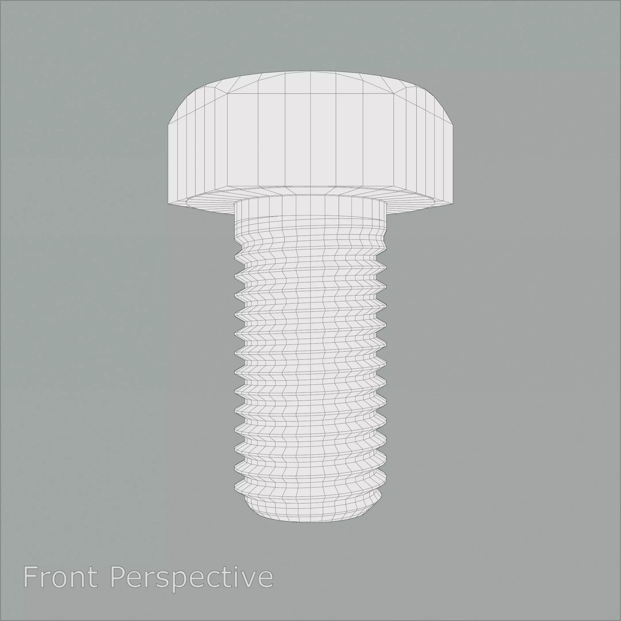 Steel Stained Hex M8 High Precision Bolt with 4K PBR Textures 3D model_10