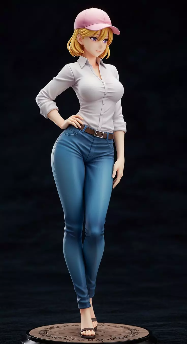 Baseball Hat Girl STL ready to 3Dprint and DIY 3D print model_0