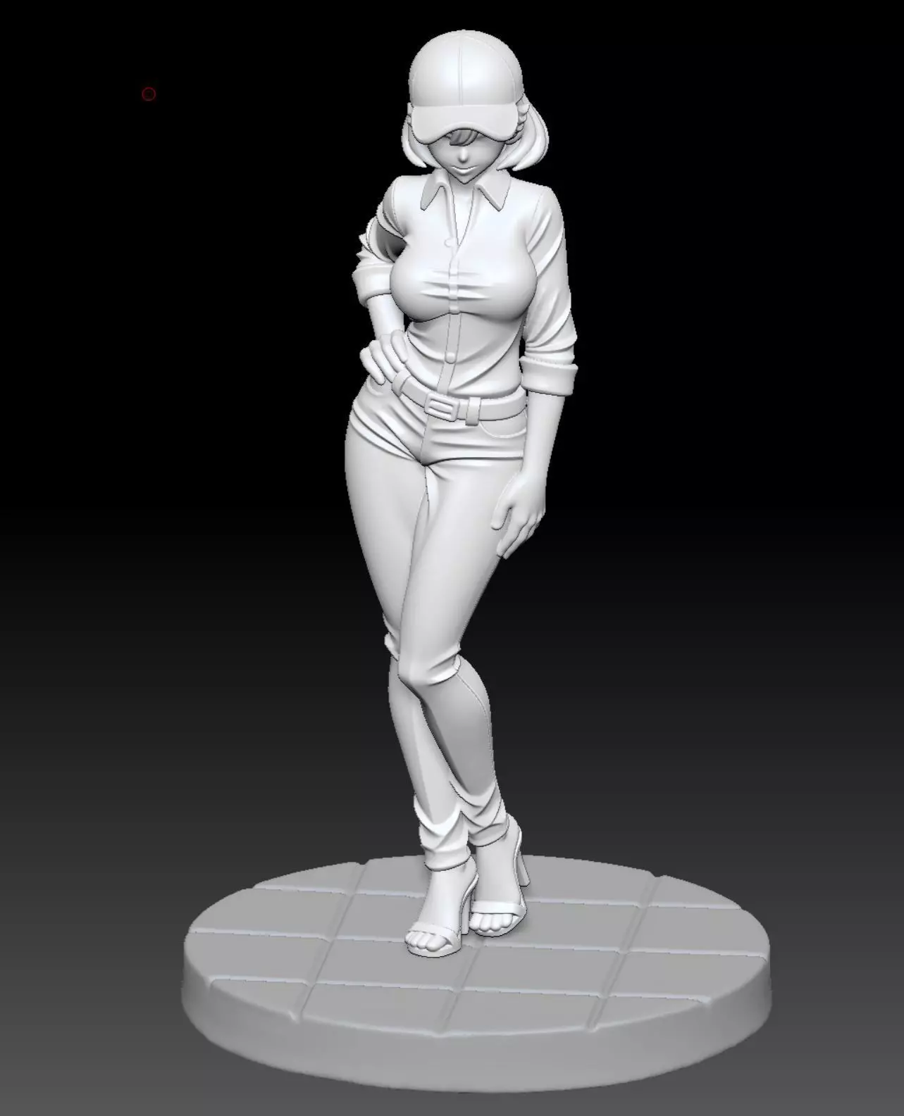 Baseball Hat Girl STL ready to 3Dprint and DIY 3D print model_2