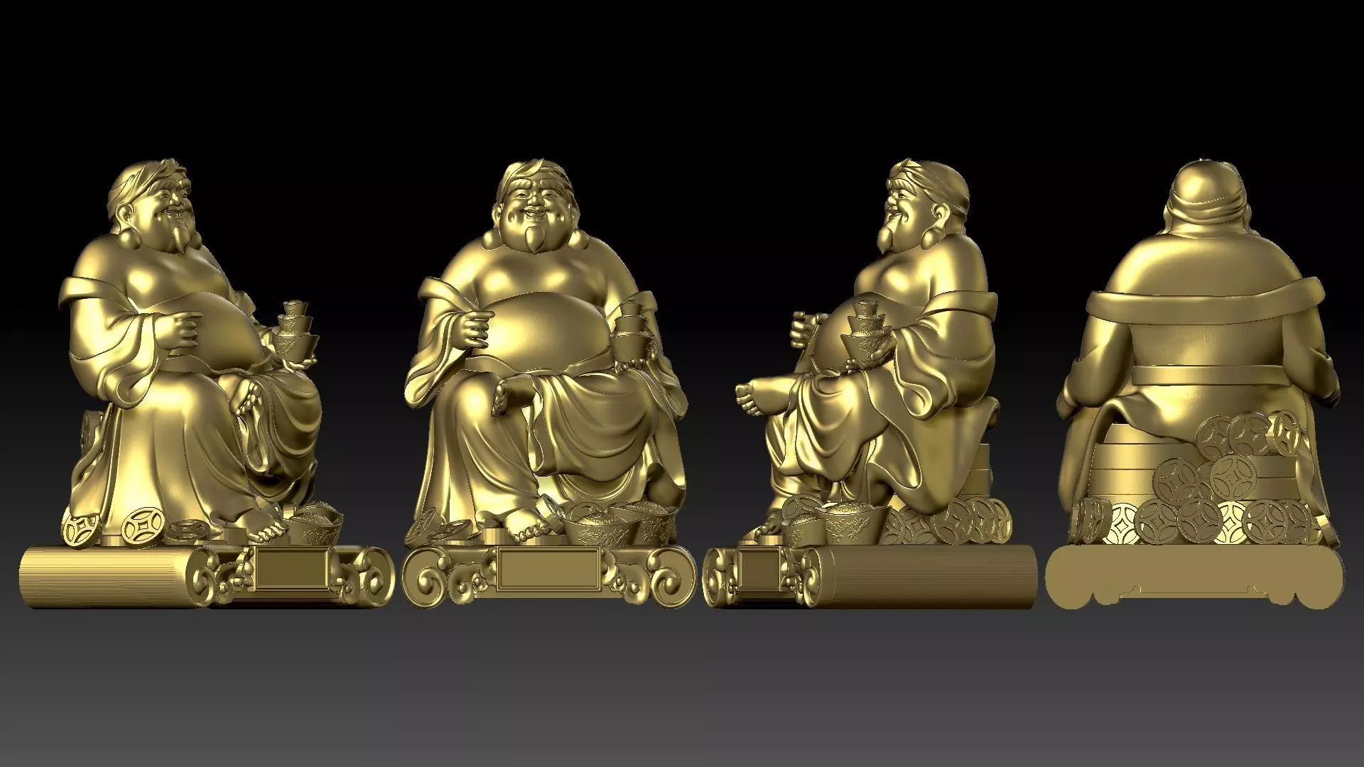 god of Wealth 3D print model_6