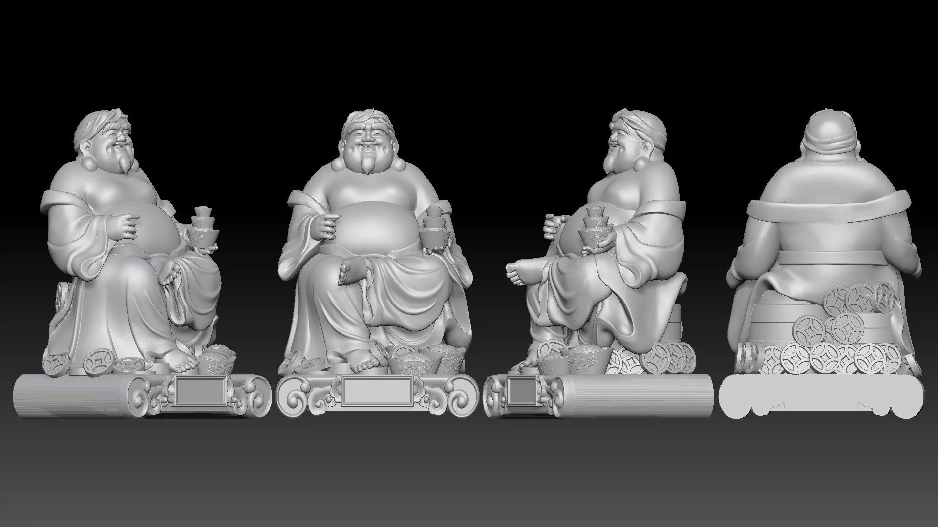 god of Wealth 3D print model_2