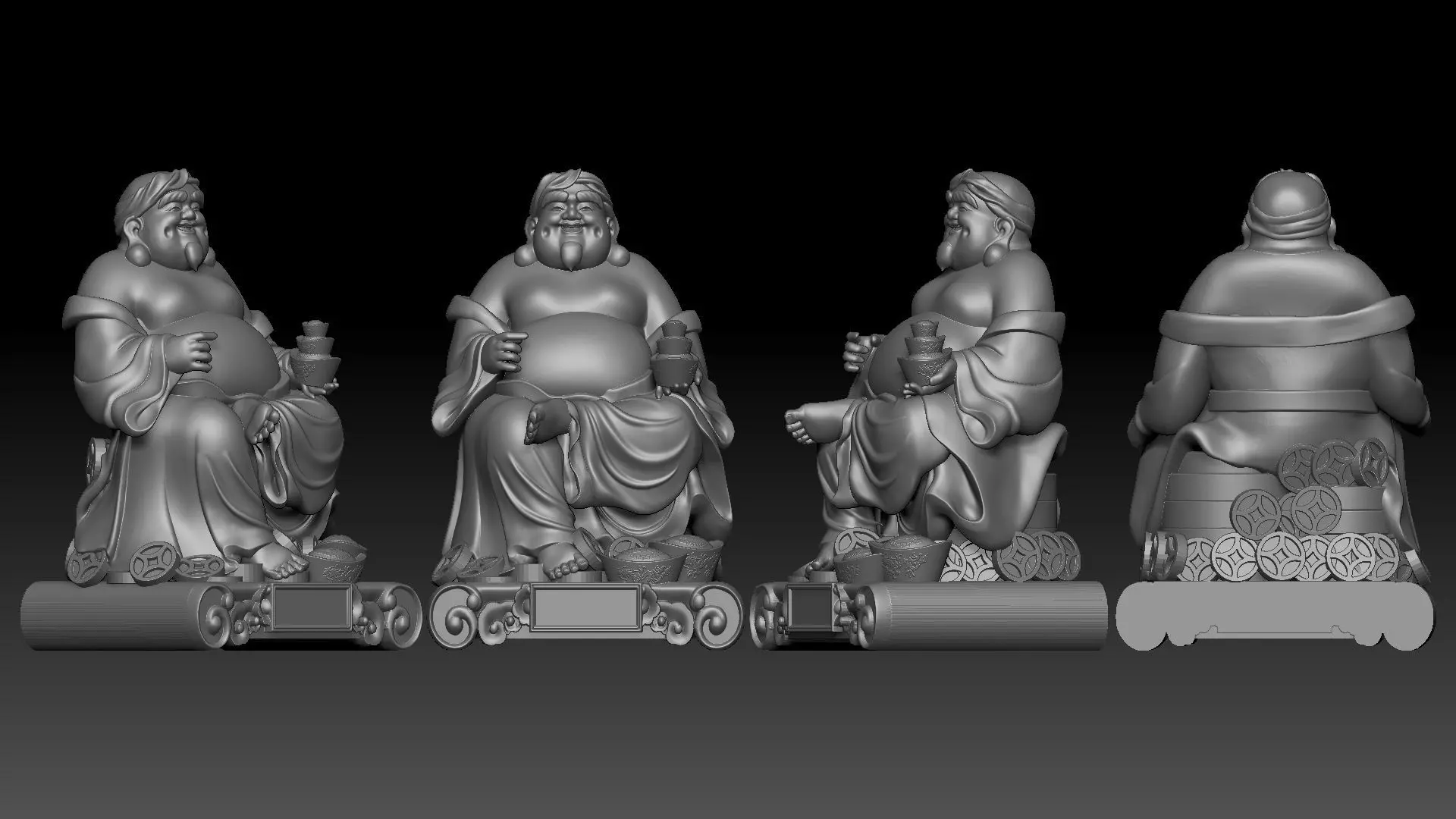 god of Wealth 3D print model_3