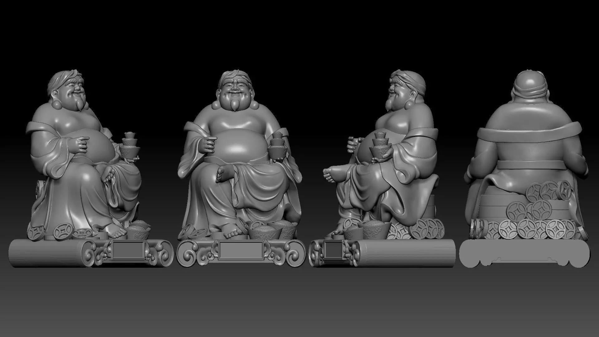 god of Wealth 3D print model_9