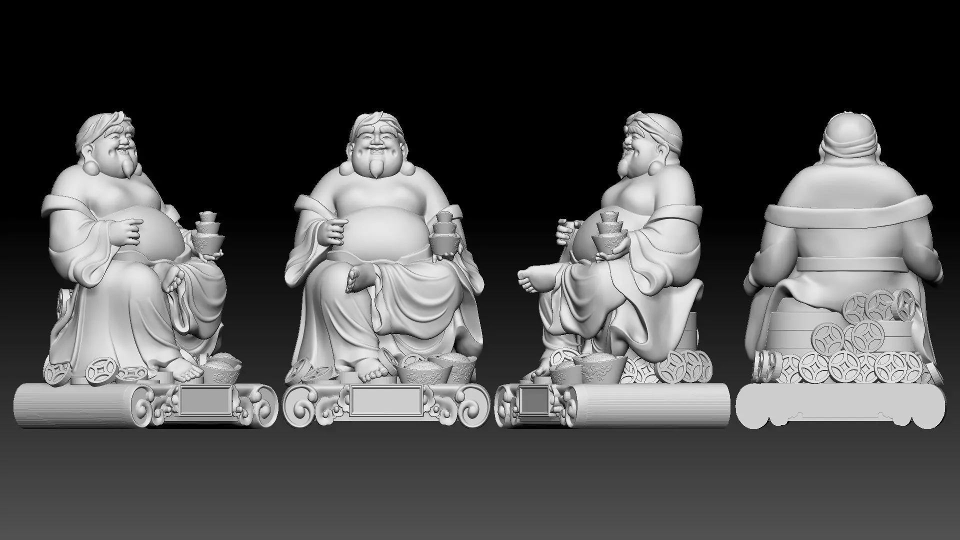 god of Wealth 3D print model_13