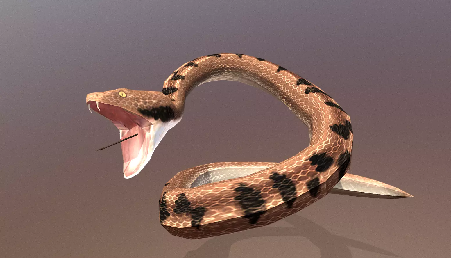 Sand Snake Attack Anihilation Animation 3D model_0