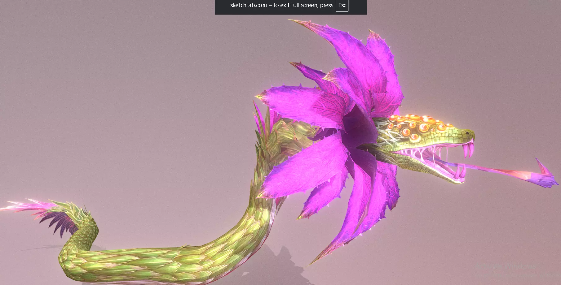Mythical SnakePlant Wild Plant 3D model_0