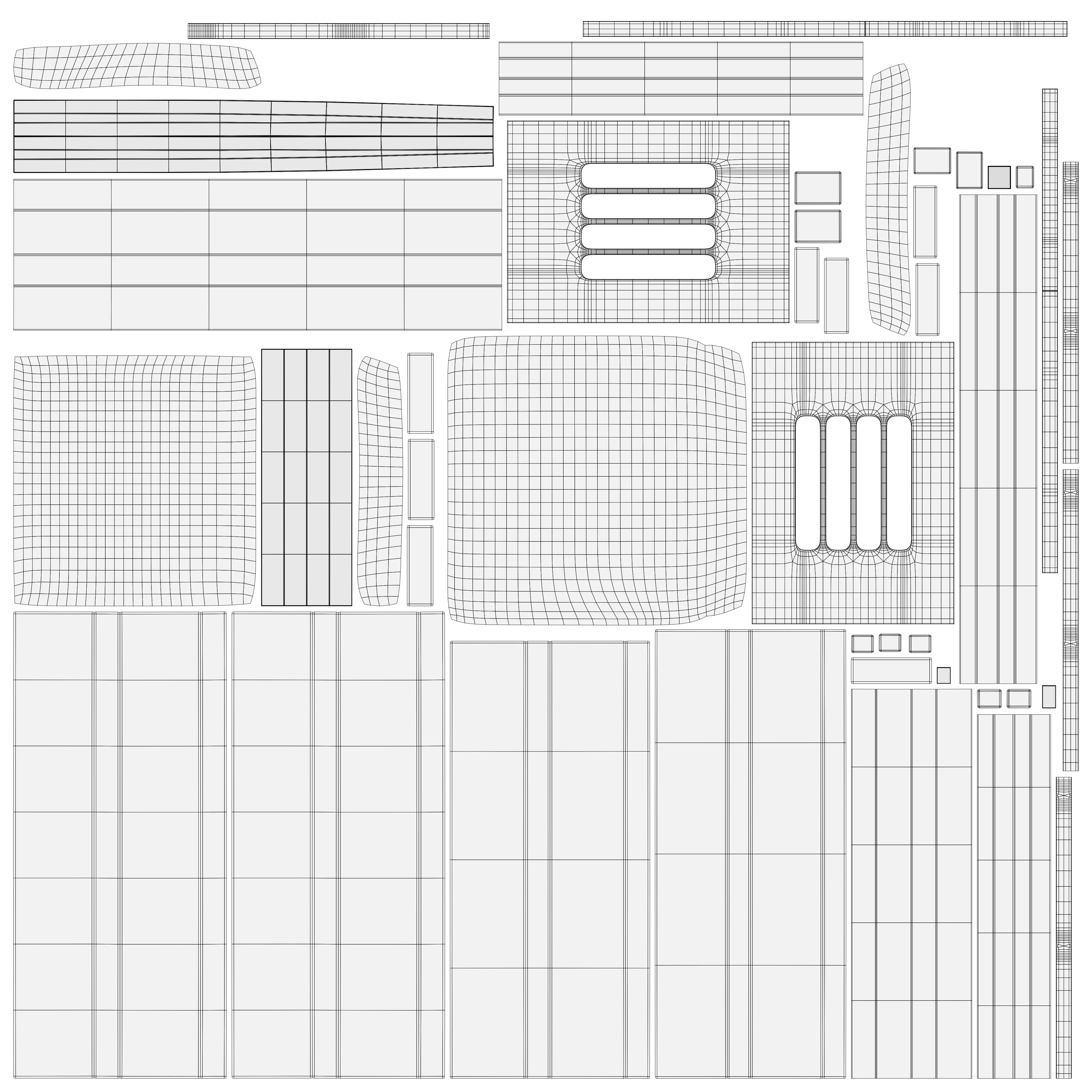 Realistic Wooden Chair 3D Model with White Cushion High Quality Low-poly 3D model_9