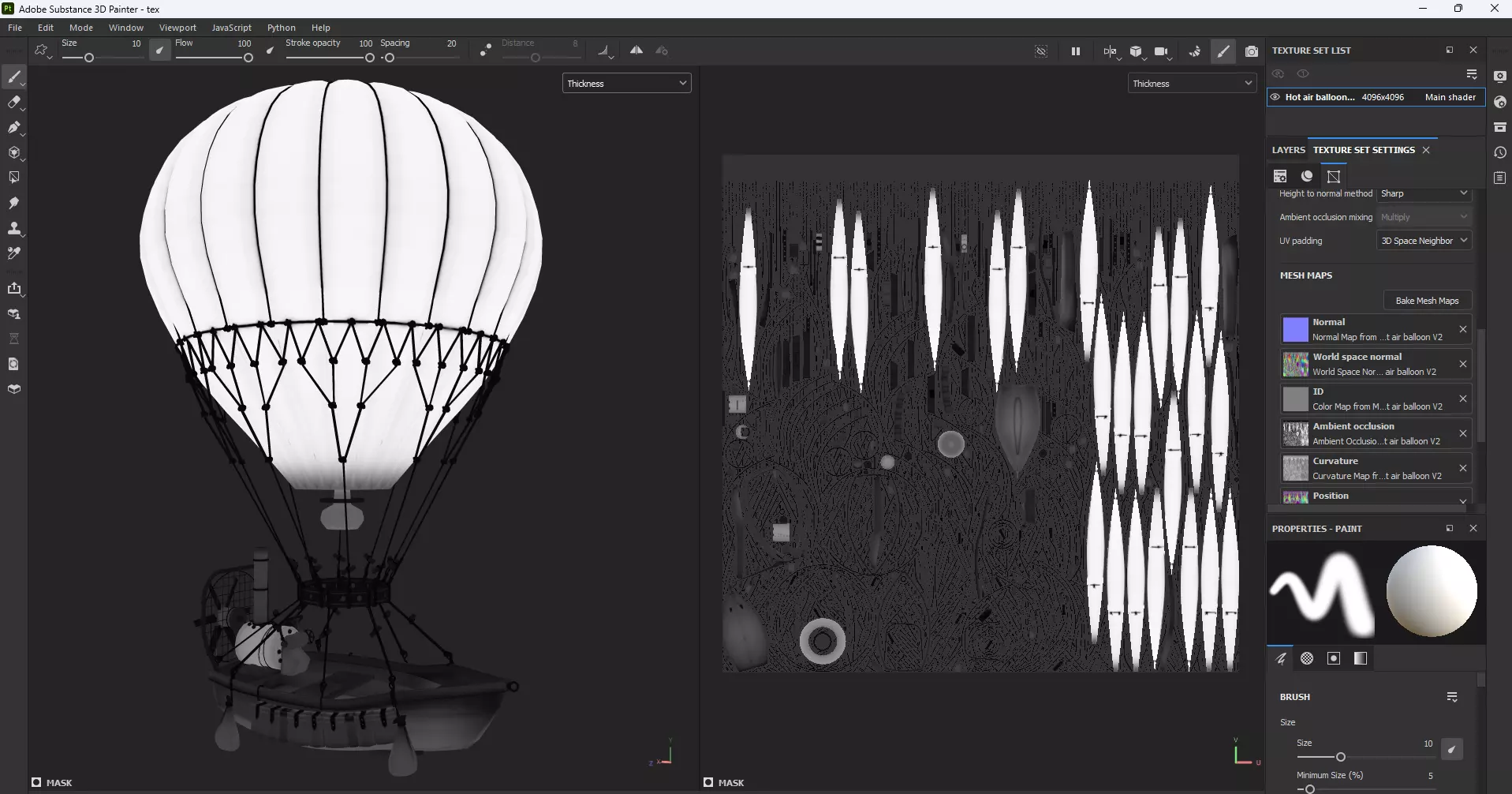 Hot Air Balloon Boat Low-poly 3D model_22