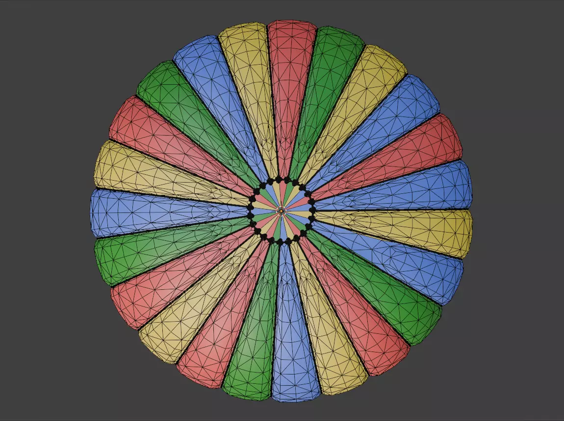 Hot Air Balloon Boat Low-poly 3D model_10