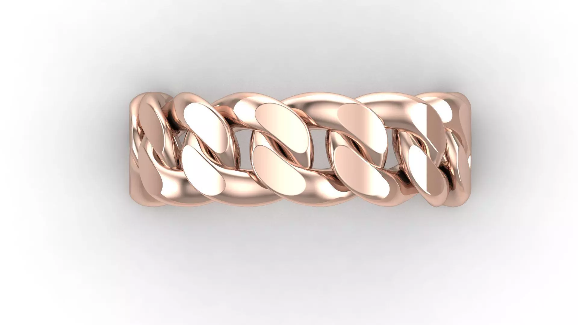 Cuban Link Chain Ring 7mm Wide 3D print model_7