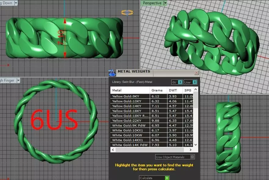 Cuban Link Chain Ring 7mm Wide 3D print model_9