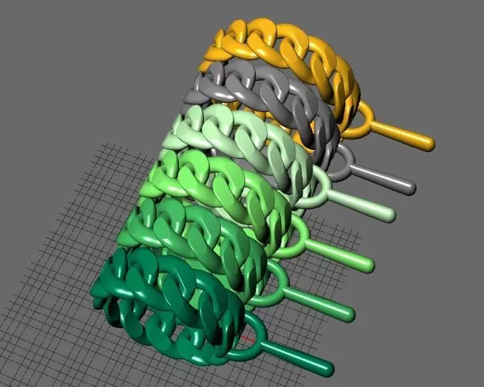 Cuban Link Chain Ring 7mm Wide 3D print model_15