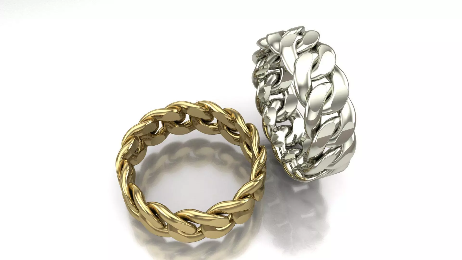 Cuban Link Chain Ring 7mm Wide 3D print model_2