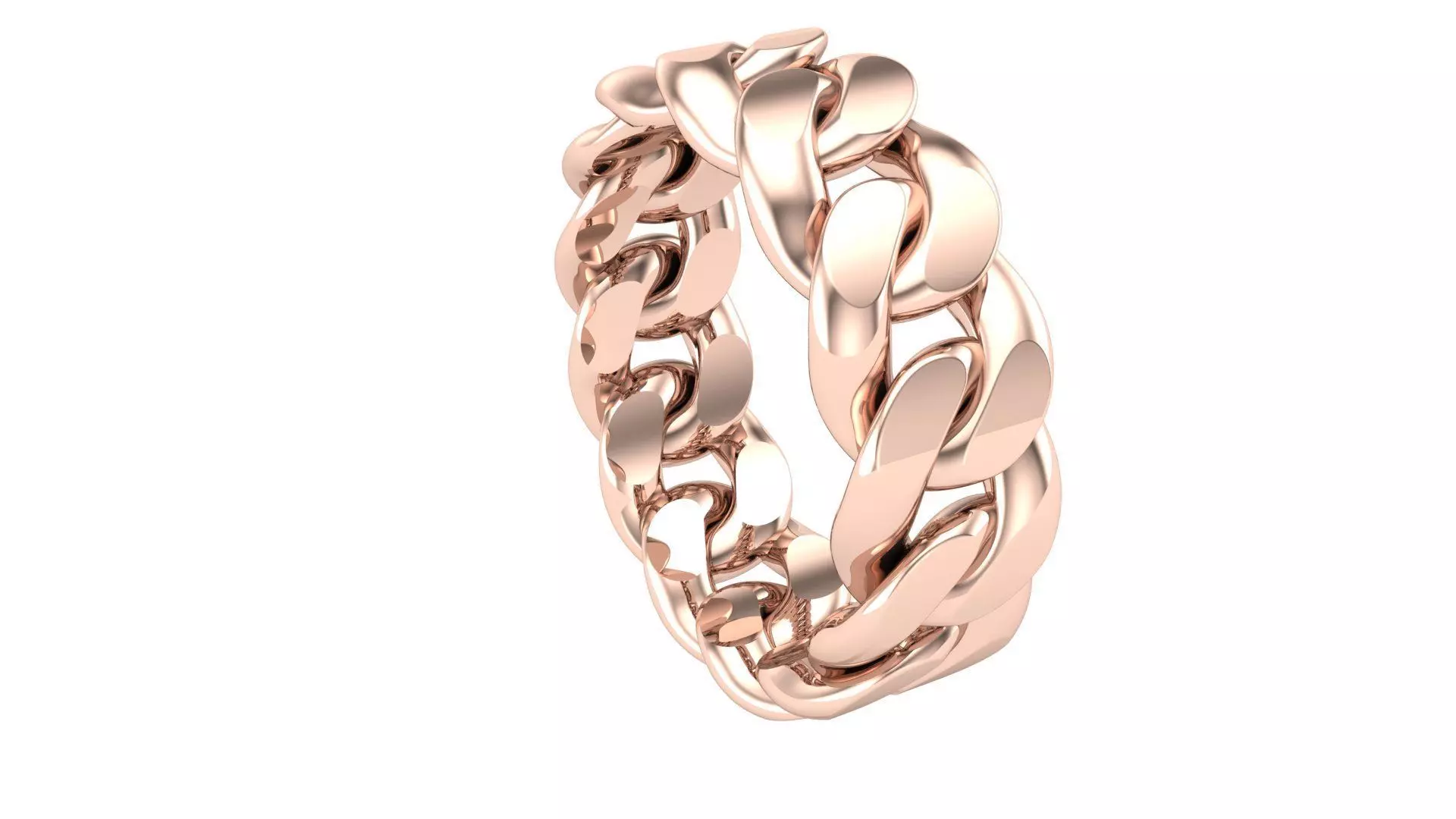 Cuban Link Chain Ring 7mm Wide 3D print model_4