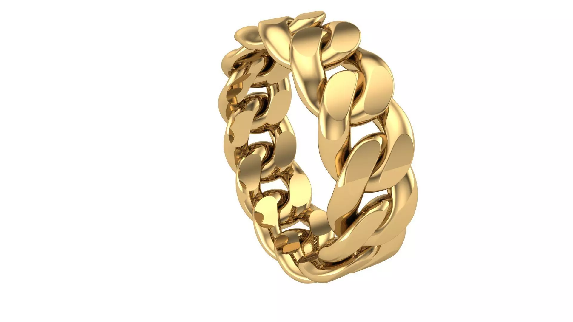 Cuban Link Chain Ring 7mm Wide 3D print model_0