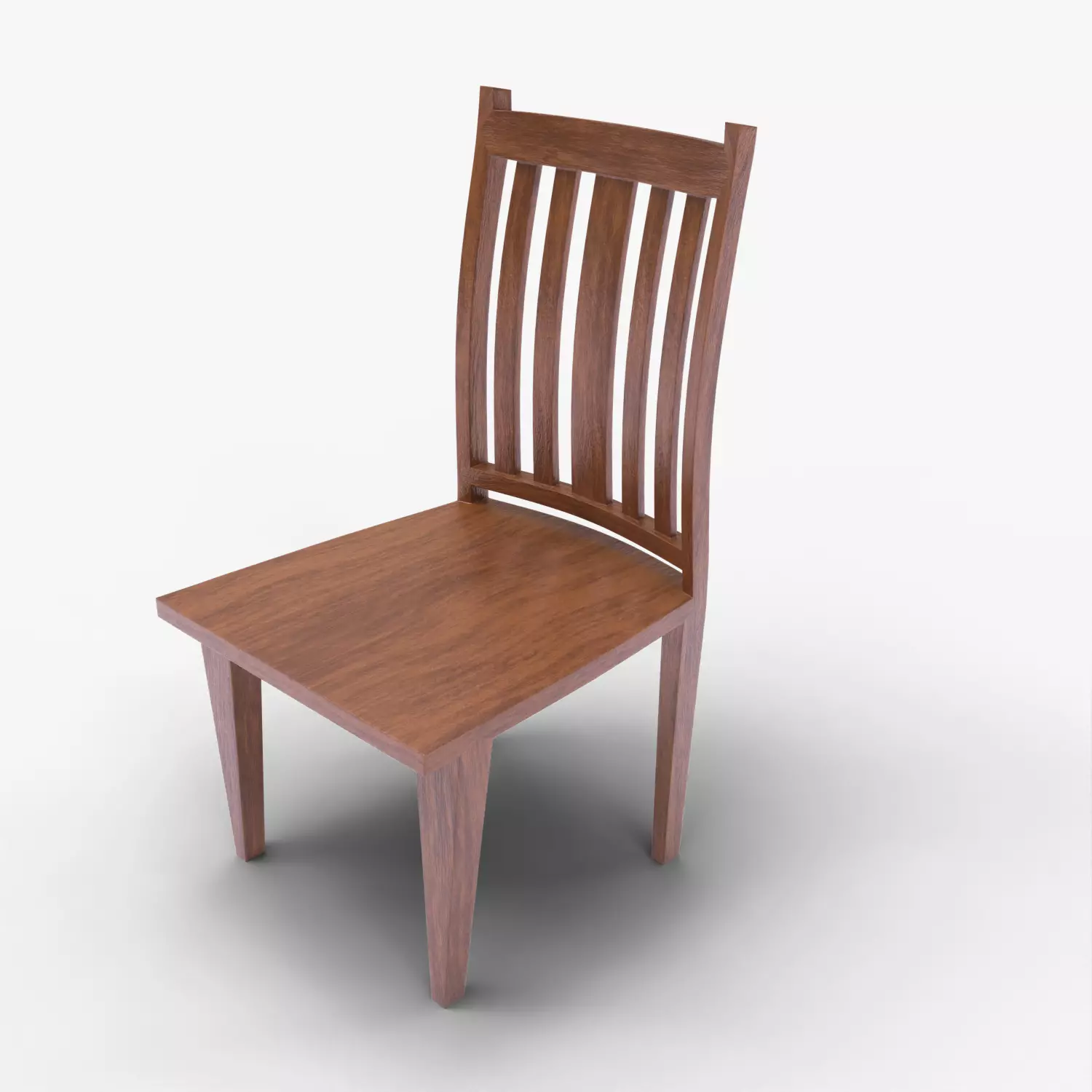 High-Quality Wooden Chair 3D Model Realistic PBR Low-poly 3D model_0