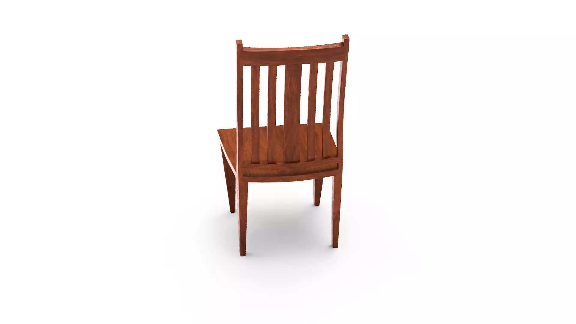 High-Quality Wooden Chair 3D Model Realistic PBR Low-poly 3D model_3
