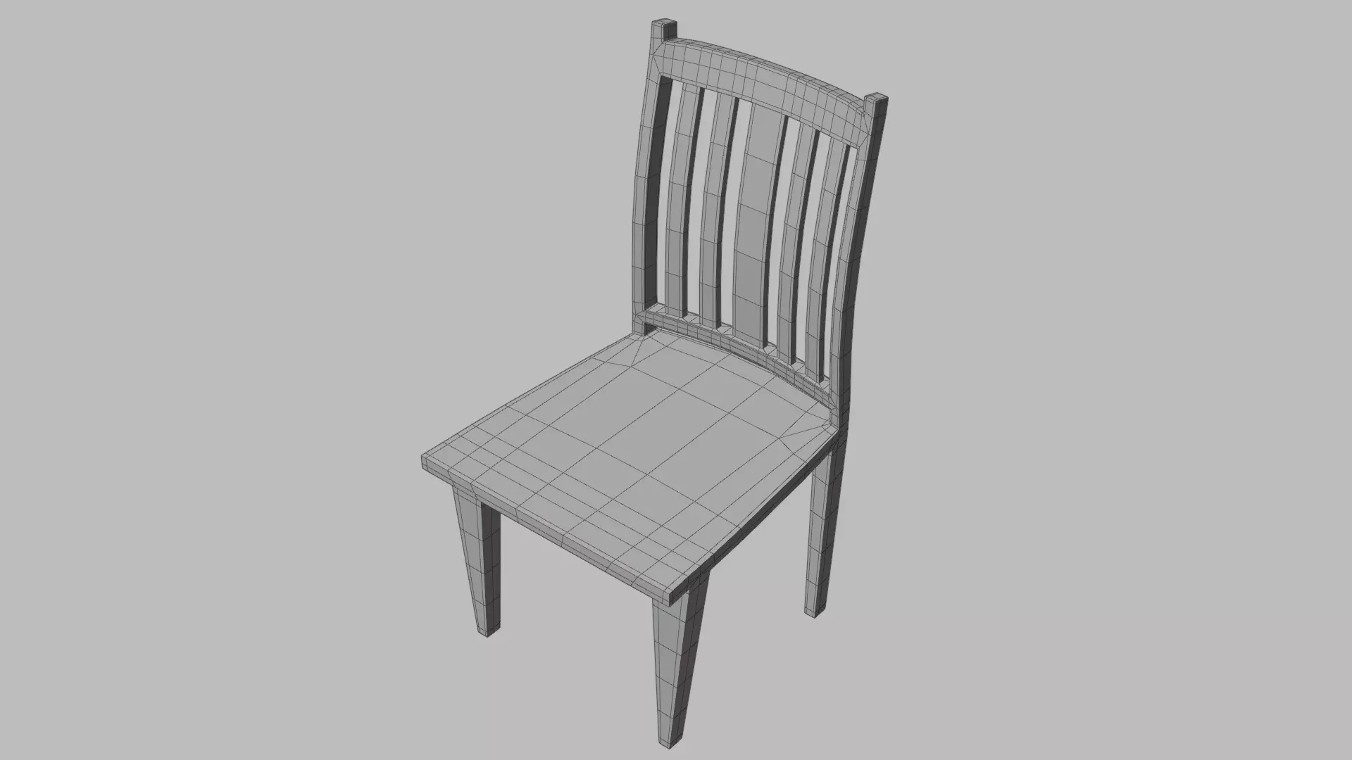 High-Quality Wooden Chair 3D Model Realistic PBR Low-poly 3D model_7