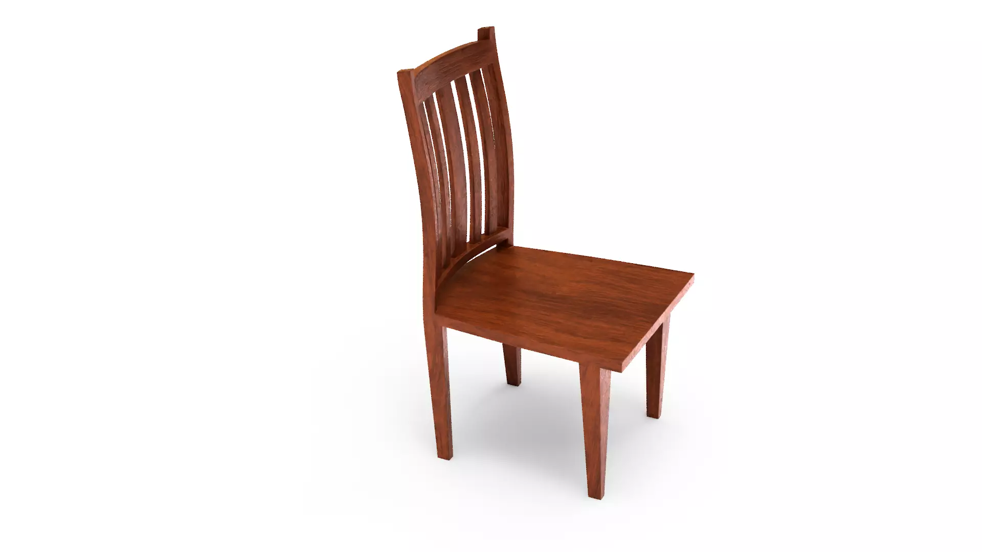 High-Quality Wooden Chair 3D Model Realistic PBR Low-poly 3D model_2