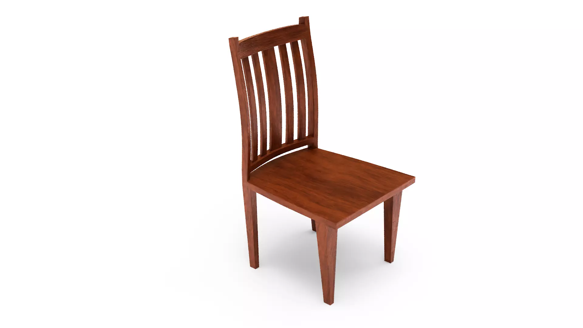 High-Quality Wooden Chair 3D Model Realistic PBR Low-poly 3D model_4