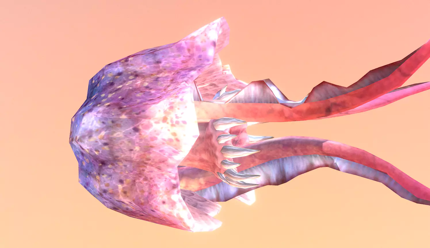 JellyFish seaMonster Mythical Creature Animation 3D model_3