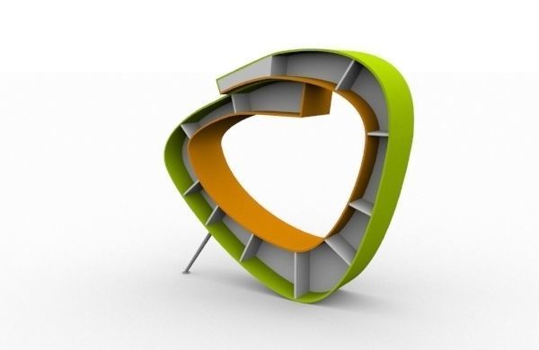 Book Case 3D model_3