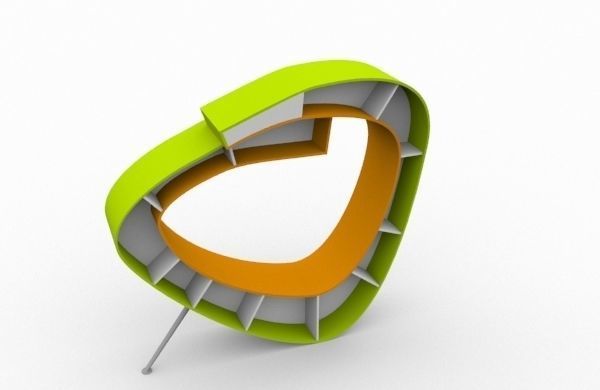 Book Case 3D model_1