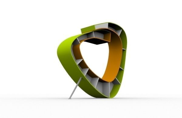 Book Case 3D model_2