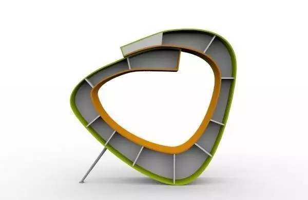 Book Case 3D model_0