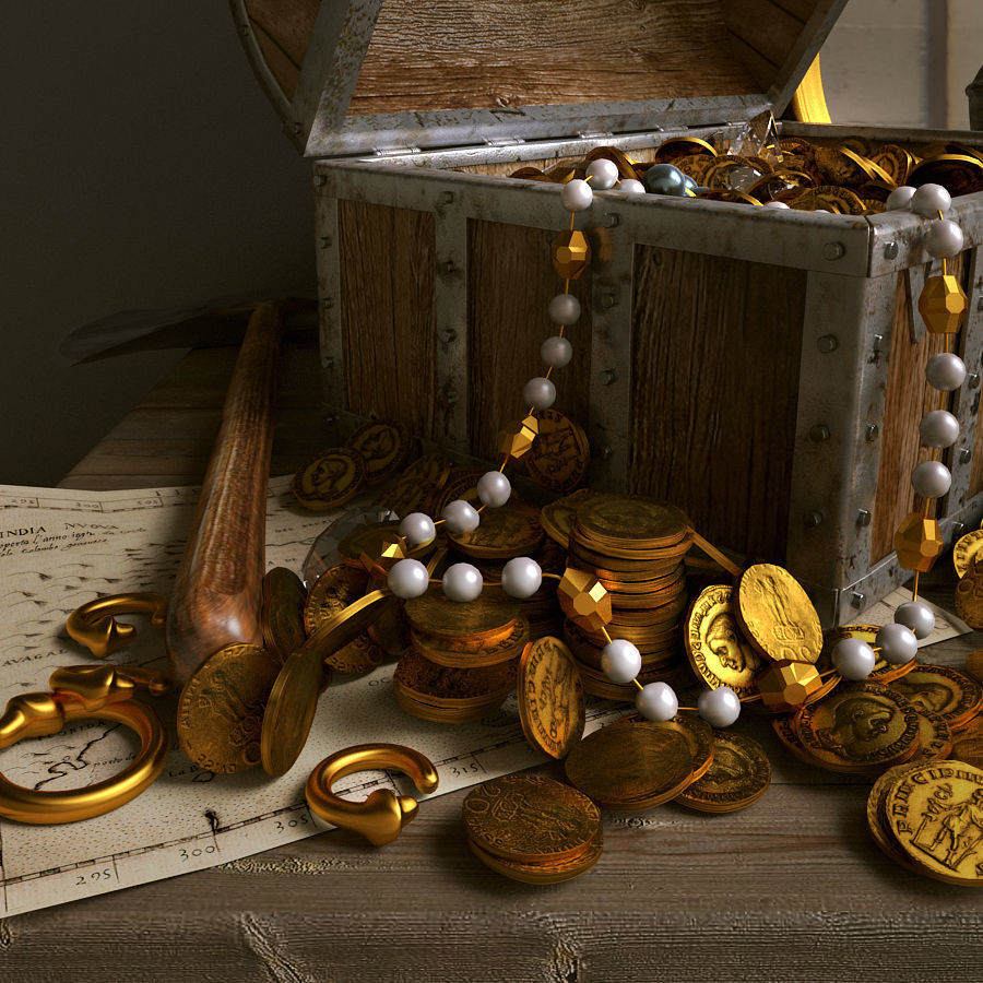 Tresor du pirate 3D model_3